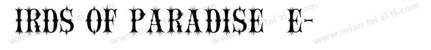 Birds of Paradise Re字体转换